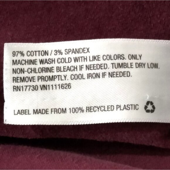 A New Day Stretch Womens Burgundy Pants Size 18 Casual Wear Comfortable Fit - Picture 9 of 9